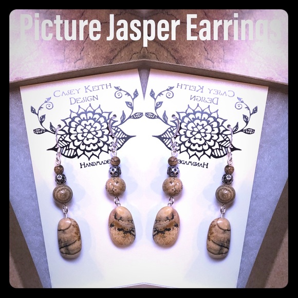 Picture Jasper Earrings II